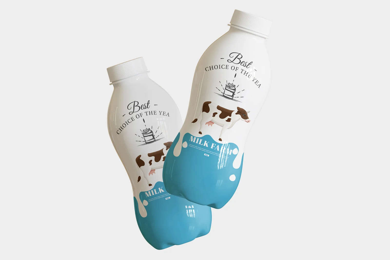 Milky prodcust packaging shrink labels