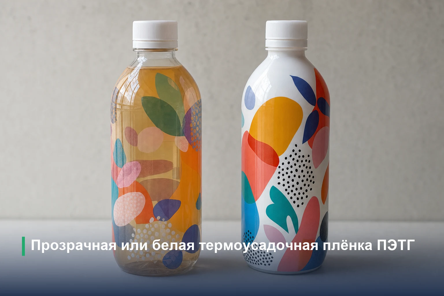 Прозрачная или белая термоусадочная плёнка ПЭТГ