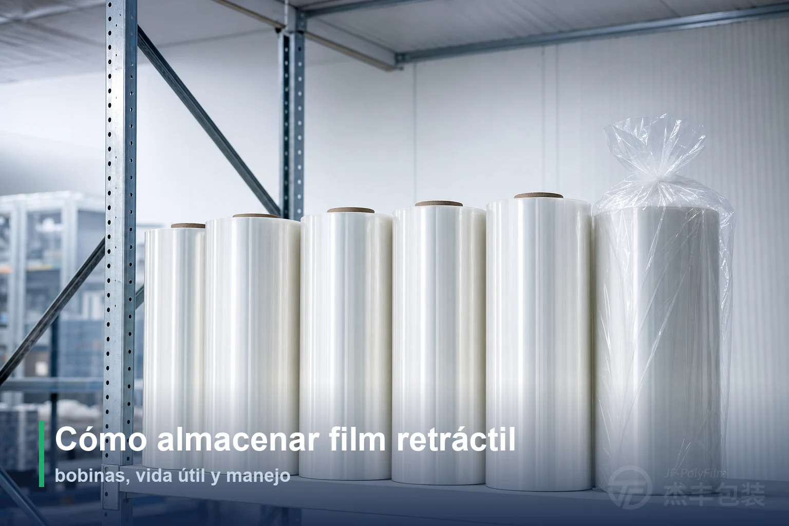 Cómo almacenar film retráctil: bobinas, vida útil y manejo