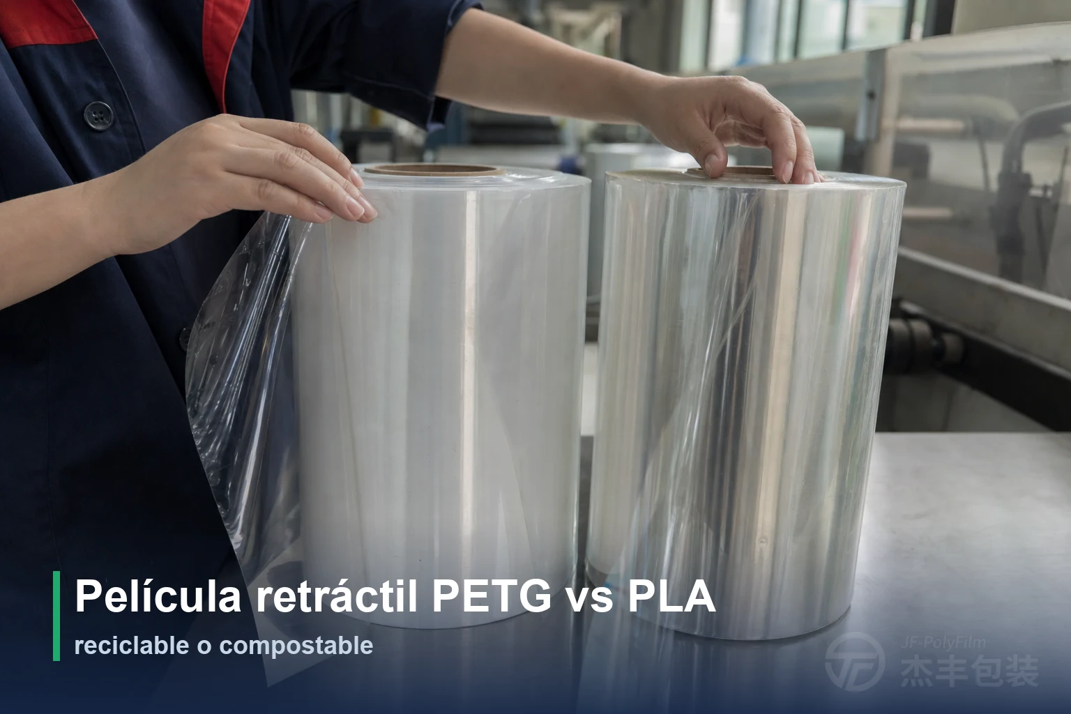 Película retráctil PETG vs PLA: reciclable o compostable